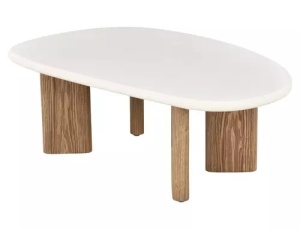 Măsuță de cafea Alpen ecru / stejar L130 x l80 cm - Img 3