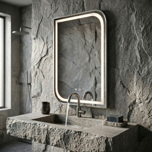 Oglindă LED ZONE 70x50 BRUSH NICKEL - Img 4