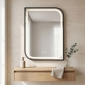 Oglindă LED ZONE 80X60 BLACK - Img 2