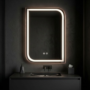Oglindă LED ZONE 80x60 BRUSH ROSE GOLD - Img 6