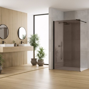 Paravan de dus Rea Flexi Brown / Black 140 - Img 3