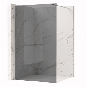 Paravan de dus Rea Flexi Grey / Chrome 90