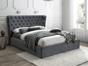 Pat tapitat Carven Velvet Gri – 160 x 200 cm