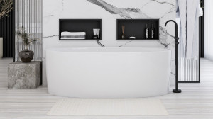 Raft incastrat pentru baie 30x45 negru mat - Img 7