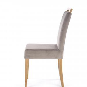 Scaun Clarion velvet gri/stejar miere Riviera 91 - Img 5