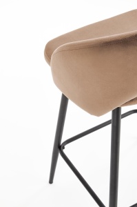 Scaun de bar H-96 velvet bej – H89 cm - Img 6