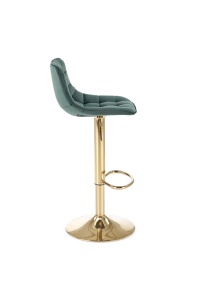 Scaun de bar H120 velvet verde/gold - Img 7