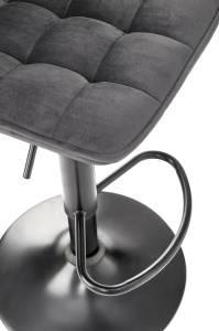 Scaun de bar H95 velvet gri - Img 12