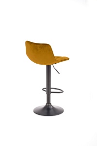 Scaun de bar H95 velvet mustariu - Img 3
