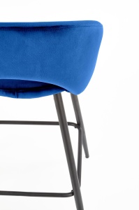 Scaun de bar H96 velvet albastru - Img 7