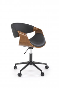 Scaun de birou Bilbo negru/nuc H82 cm - Img 1