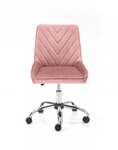 Scaun de birou Rico velvet roz H91 cm - Img 4