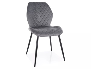 Scaun Mike velvet gri/negru Blu14