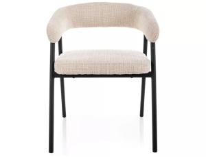 Scaun tapițat Katana 257 bej / negru mat
