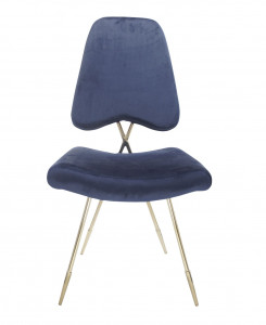 Scaun tapitat Salvadore albastru/gold – H93 cm - Img 3