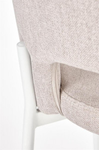 Scaun textil K486 bej-alb - H 77 cm - Img 8