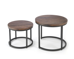 Set 2 mese de cafea Oreo nuc/negru – d43-53 x h35-45 cm - Img 11