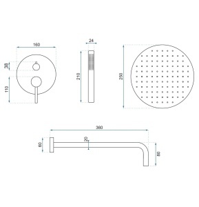 Set de dus incastrat Rea Lungo Grip Brush Copper + BOX - Img 7