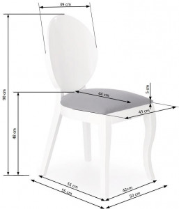 Set masa extensibila Joseph L150-190 cm + 4 scaune Verdi gri/alb - Img 10