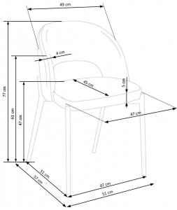 Set masa rotunda Mozambik ø120 cm + 4 scaune K373 gri - Img 18