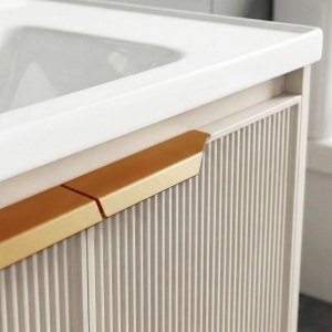 Set mobilier de baie cu lavoar Mario 60cm Beige - Img 5