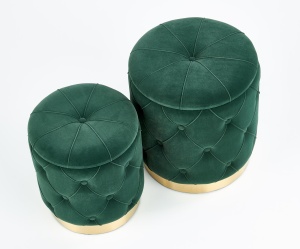 Set tabureti tapitati Polly Verde / Gold - Img 14