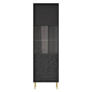 Vitrina Bullet W-1 H185 cm negru/auriu - Img 13