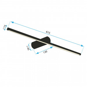 Aplica de perete LED 60CM APP1345-W auriu - Img 7