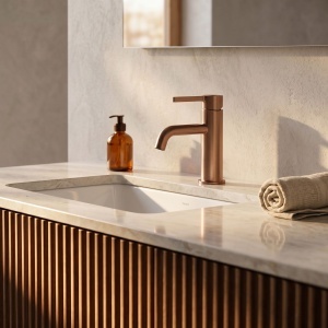Baterie pentru baie Rea Foster Brush Copper - Img 3