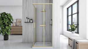 Cabina de dus Rea City 80x80 cm Gold Brush - Img 3