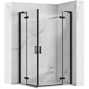Cabina dus REA Hugo Double Black 100x100