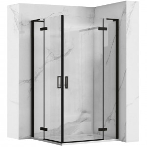Cabina dus REA Hugo Double Black 90x100