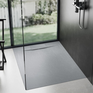Cadita de dus Rea Bazalt Grey 90x90 - Img 4