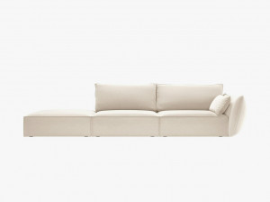 Canapea deschisa 4 locuri Kaelle catifea L264 cm - Img 1