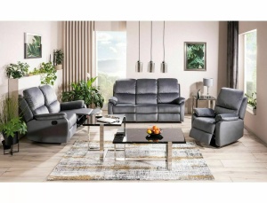 Canapea extensibila Spencer 3 velvet gri Blu14 - Img 3