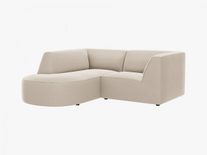 Coltar 3 locuri rotund Ruby catifea L186 cm
