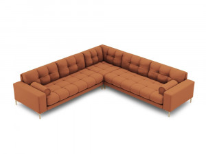 Coltar 6 locuri Bali tapitat/picioare gold – L256 x l256 x h75 - Img 4