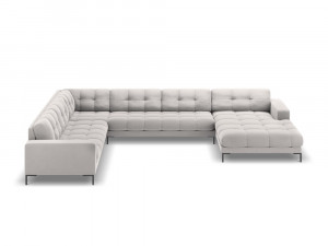 Coltar 7 locuri Bali U velvet/picioare negre – L327 x l256 x h75 - Img 5