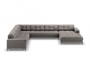 Coltar 7 locuri Bali U velvet/picioare negre – L327 x l256 x h75 - Img 15