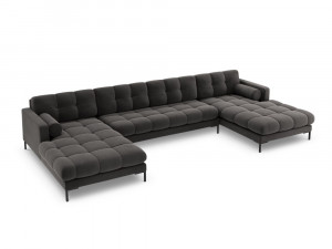 Coltar 7 locuri Bali velvet/picioare negre - L383 x l185 x h75 - Img 14