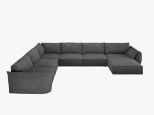 Coltar 8 locuri Kaelle chenille L384 cm - Img 10