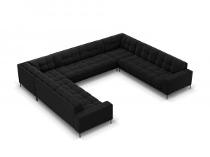 Coltar 9 locuri Bali velvet/picioare negre – L327 x l256 x h75 - Img 9