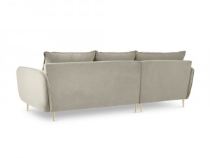 Coltar tapitat Vienna 5 locuri velvet/picioare gold – L255 x l170 x h95 - Img 4