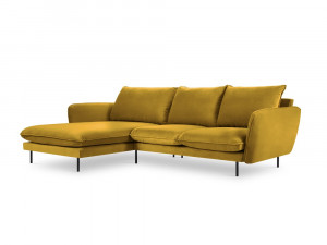 Coltar tapitat Vienna 5 locuri velvet/picioare negre – L255 x l170 x h95 - Img 7