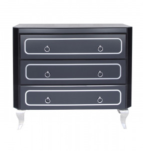 Comoda Marina II negru/silver – H78 cm - Img 3