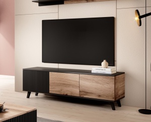 Comoda TV Random RTV1 stejar wotan/negru - L150 x A40 x h47 cm - Img 12