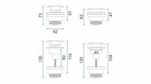 Dop pentru lavoar universal clic-clac Rea Copper - Img 3