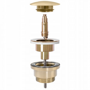 Dop universal pentru lavoar click-clack Rea Auriu MAT - Img 2