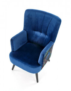 Fotoliu Pagoni velvet bleumarin - H95 cm - Img 6