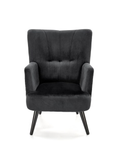 Fotoliu Pagoni velvet negru - H95 cm - Img 22
